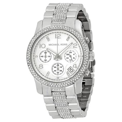 Michael Kors Runway Glitz Stainless Steel Chronograph Ladies 